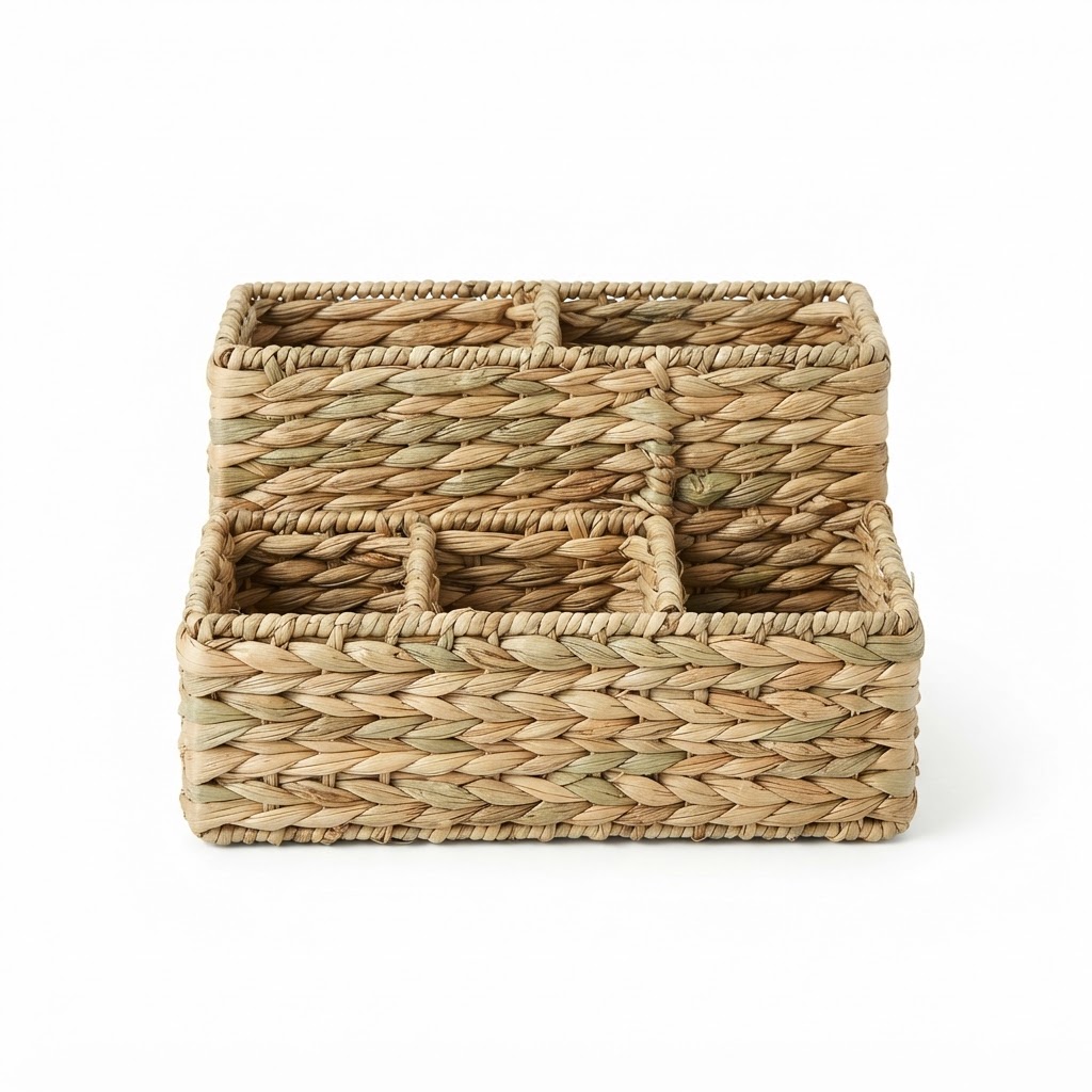 Woven Seagrass Desktop Organizer