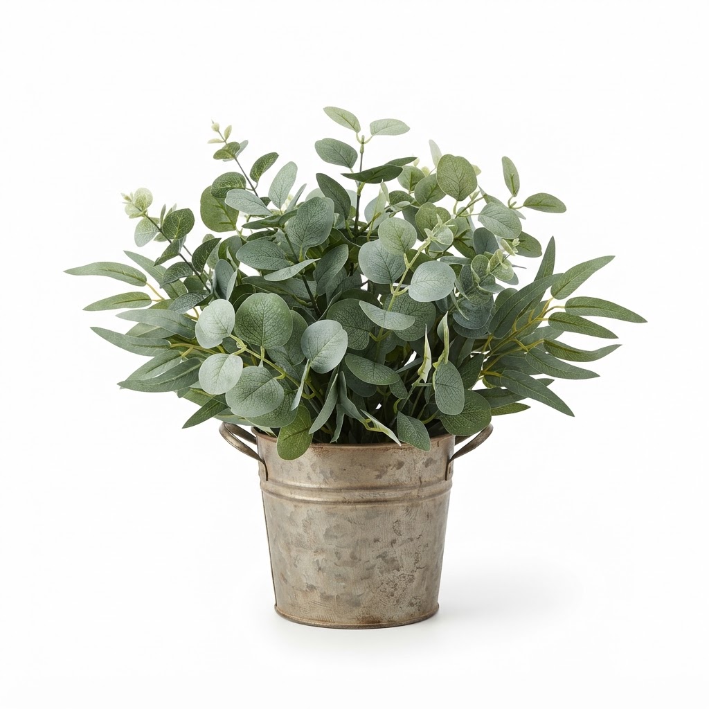 Faux Eucalyptus Centerpiece