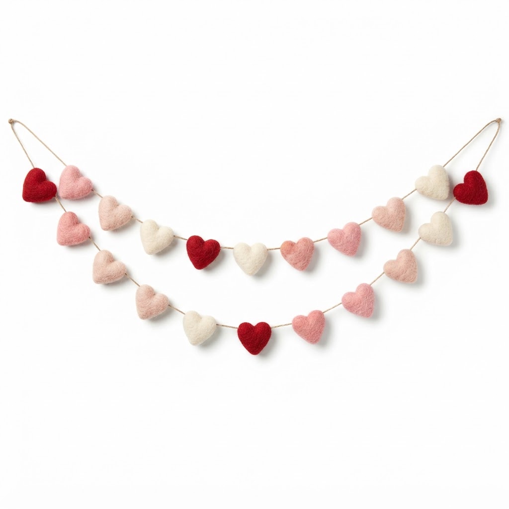 Felt Heart Garland