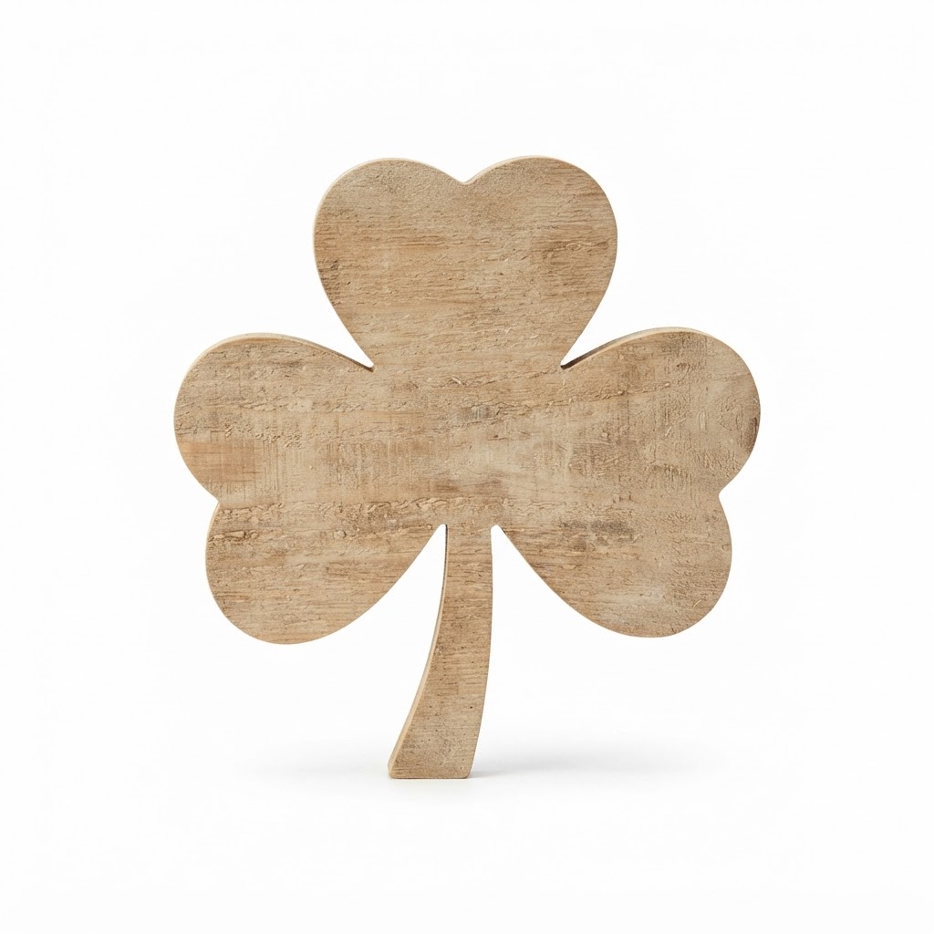 Wooden Shamrock Wall Cutout