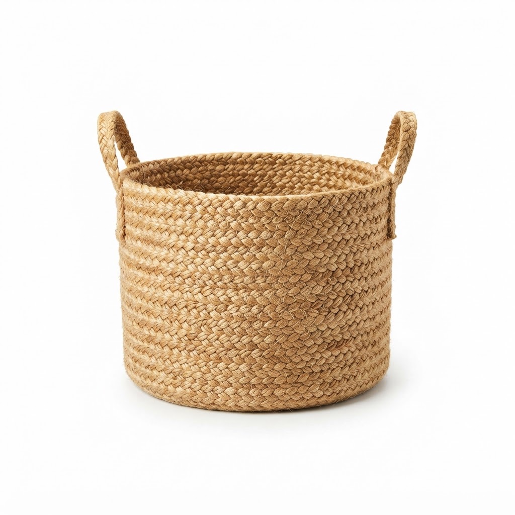Braided Jute Woven Basket