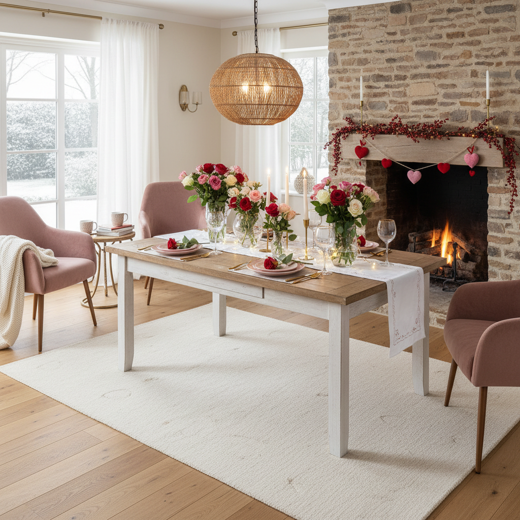 Modern Cottage Valentine's Day Dining Room