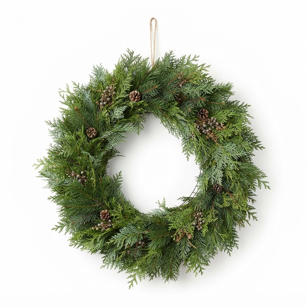 Cedar and Pine Christmas Wreath