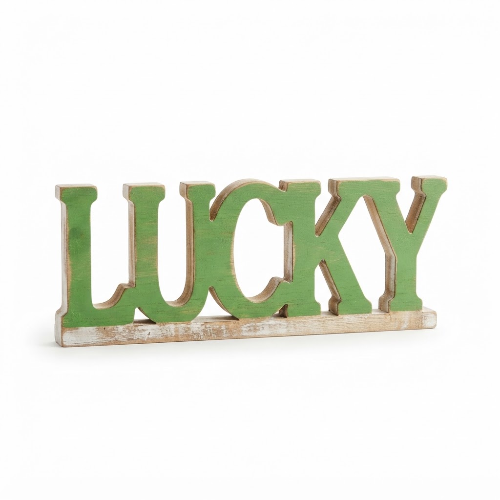 Wooden Lucky Letter Sign