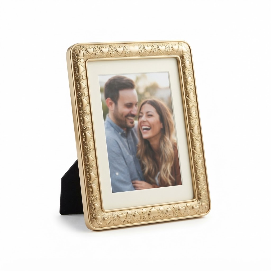 Valentine's Day Gold Picture Frame