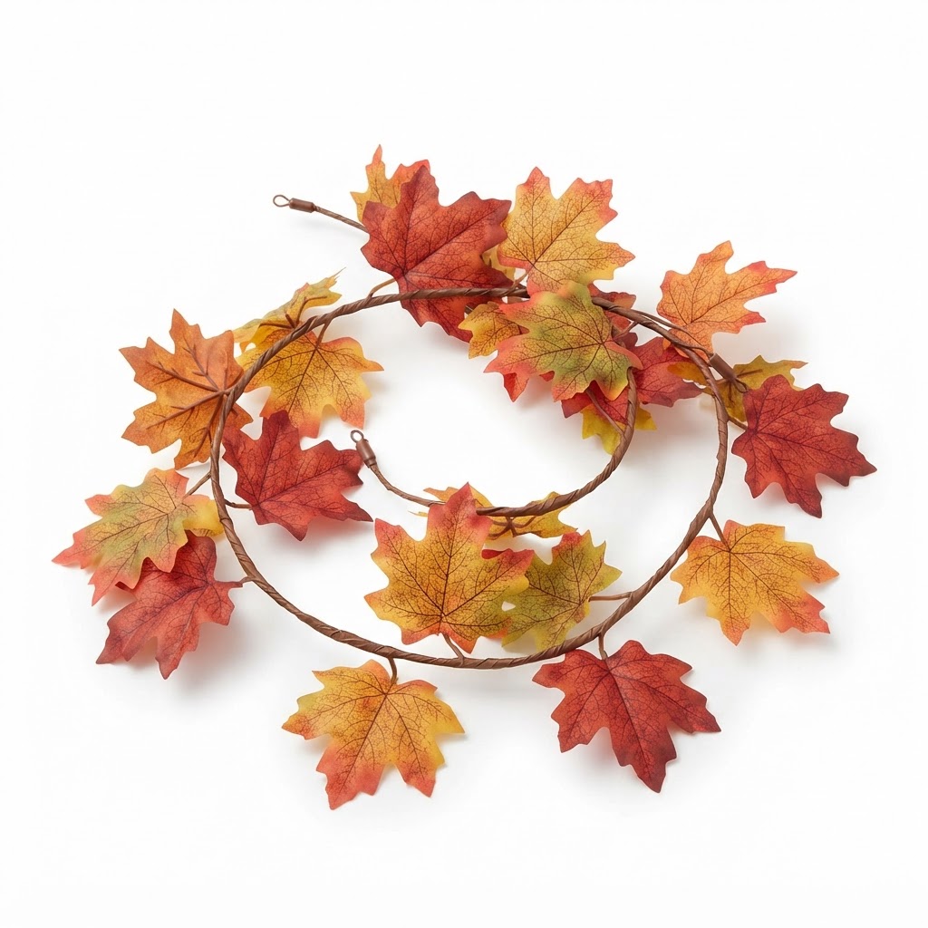 Artificial Autumn Maple Leaf Garland