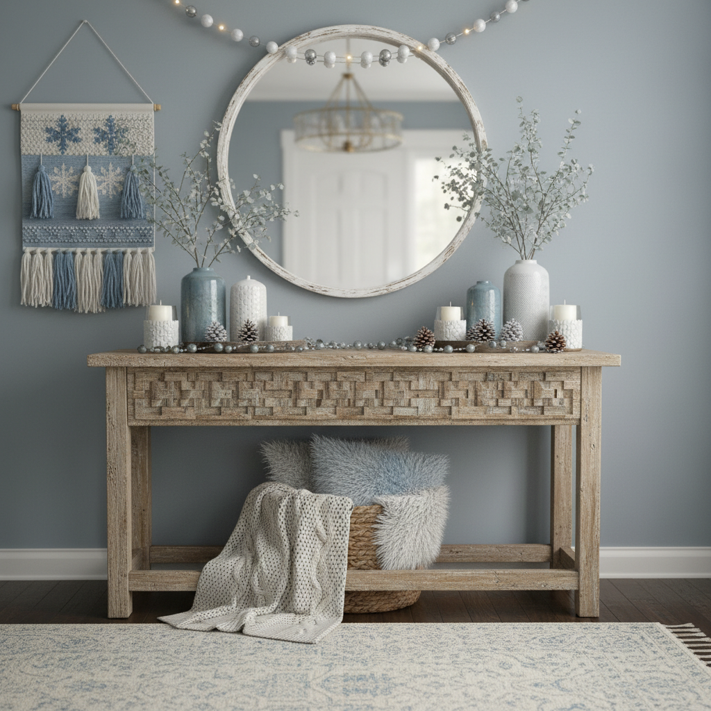 Boho Winter Entryway