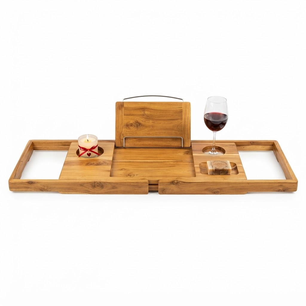 Teak Wood Bath Tray