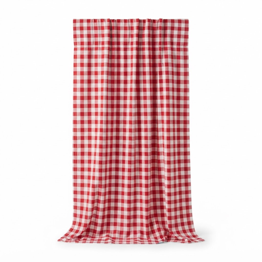 core Gingham Pattern Window Curtains