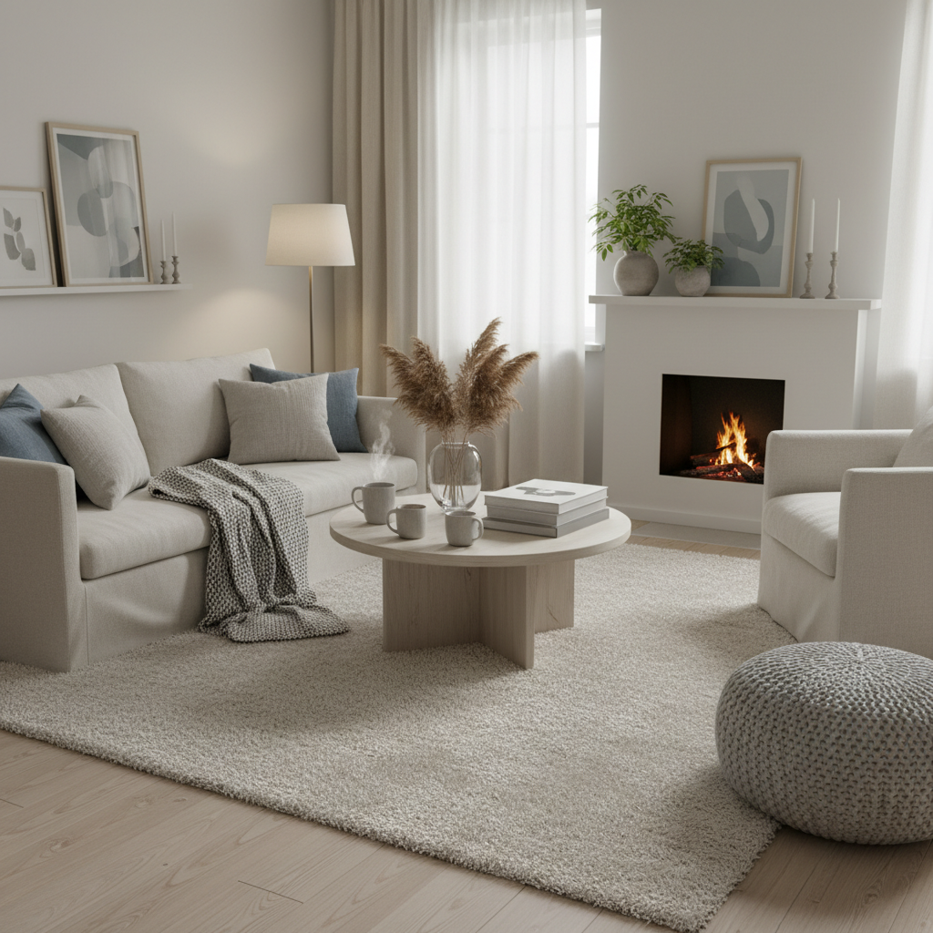 Coastal Winter Living Room