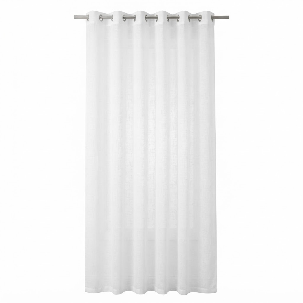 Sheer White Linen Curtains