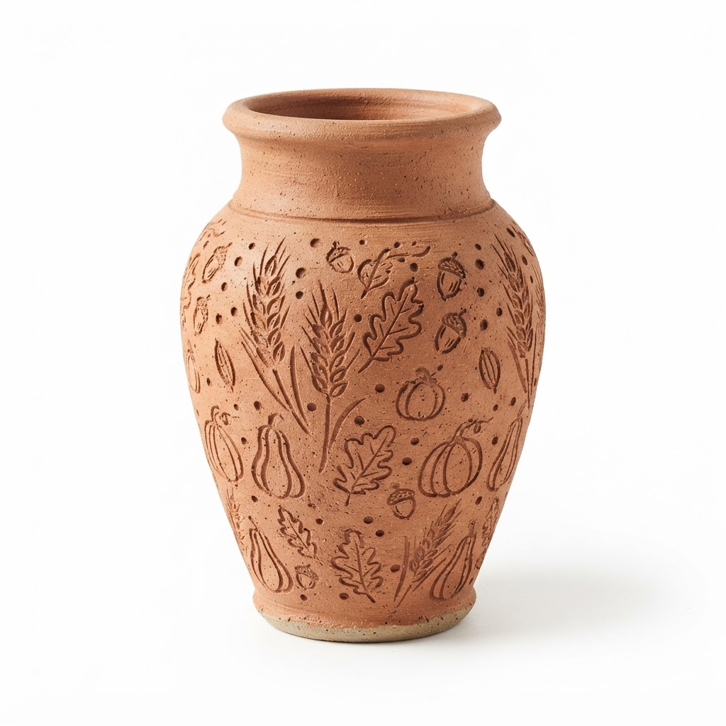 Harvest Terracotta Ceramic Vase