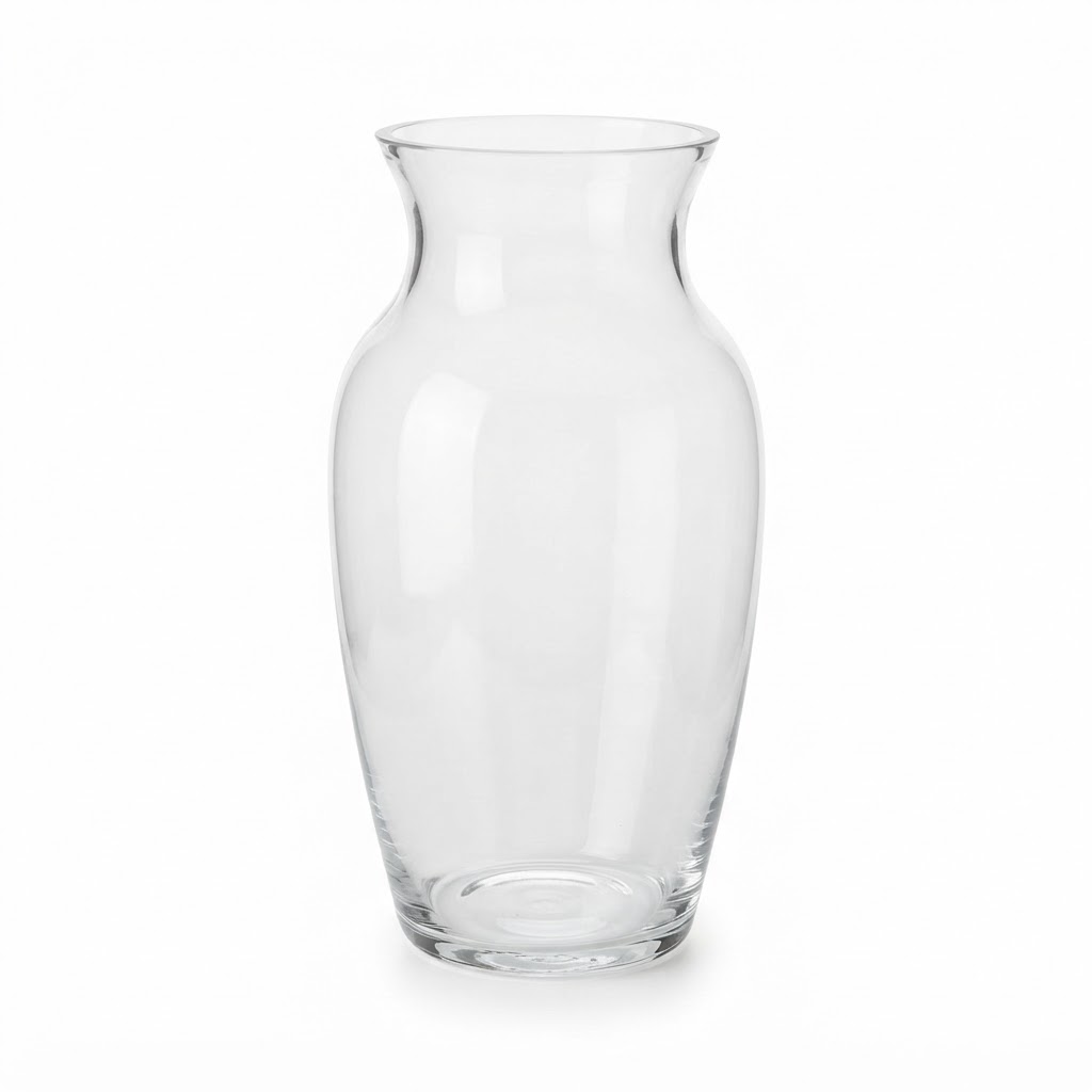 Clear Glass Floor Vase