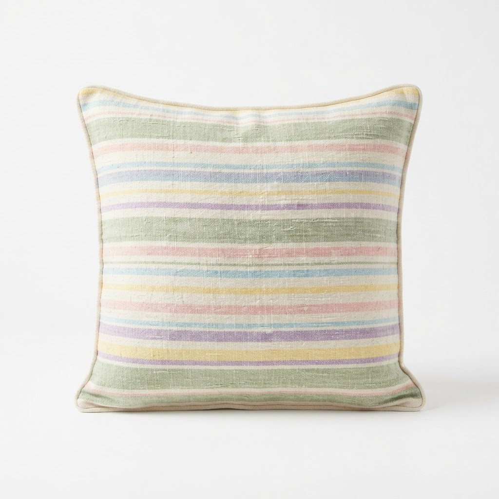 Spring Pastel Linen Throw Pillows