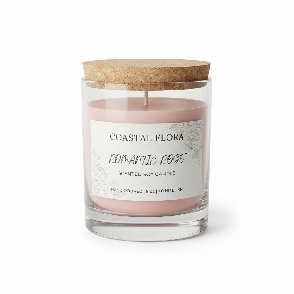 Romantic Rose Scented Soy Candle