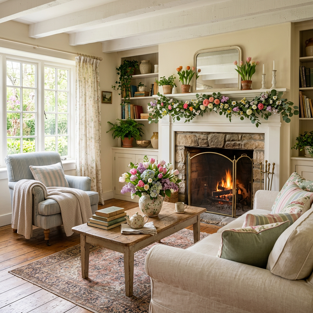 Cottagecore Spring Living Room