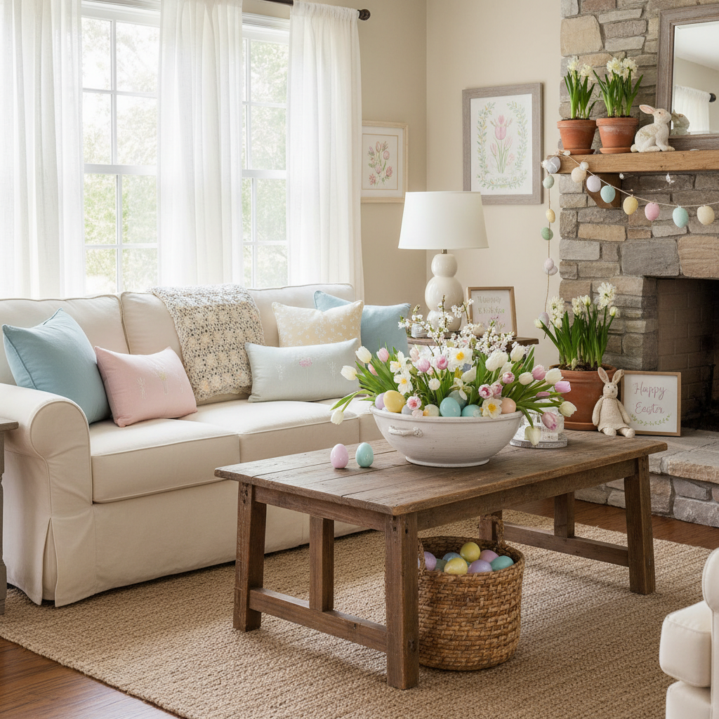 Country Easter Living Room