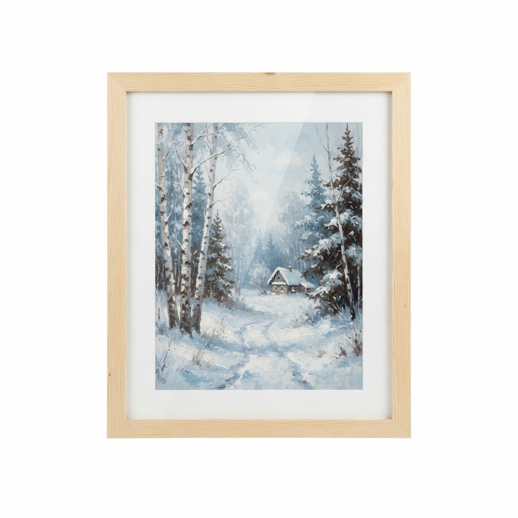 core Snowy Landscape Framed Art