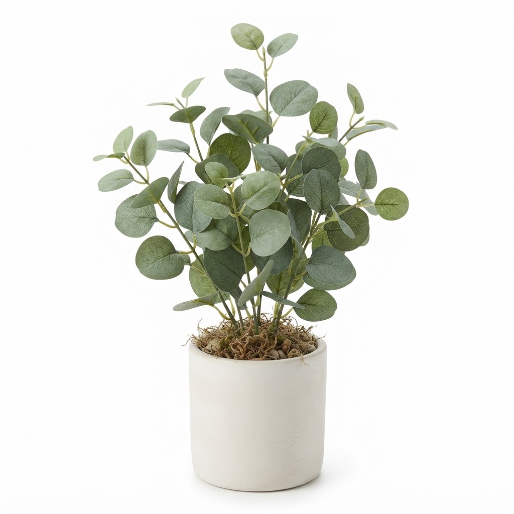 Potted Faux Eucalyptus Plant