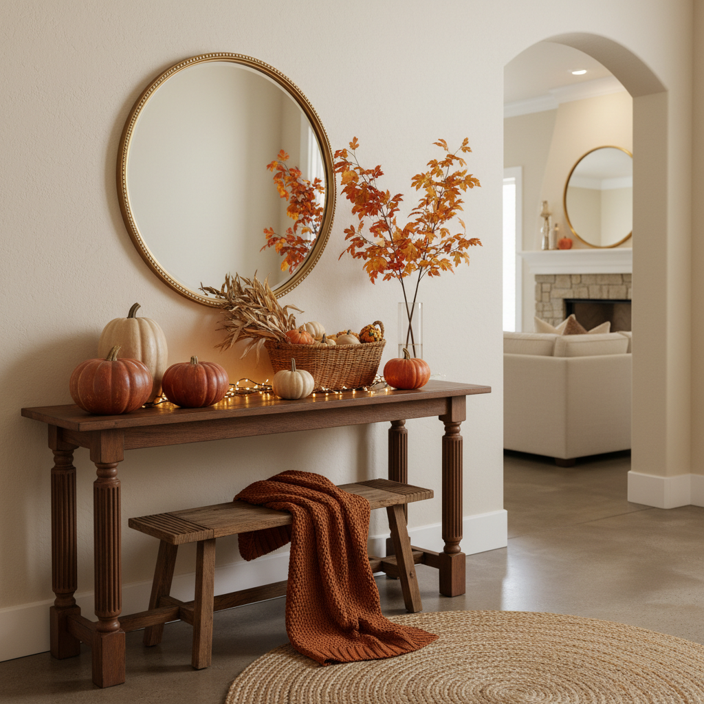 Transitional Fall Entryway