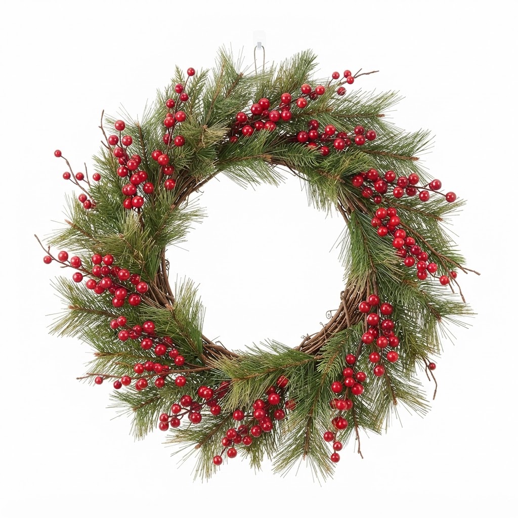 Pine and Berry Christmas Wreath