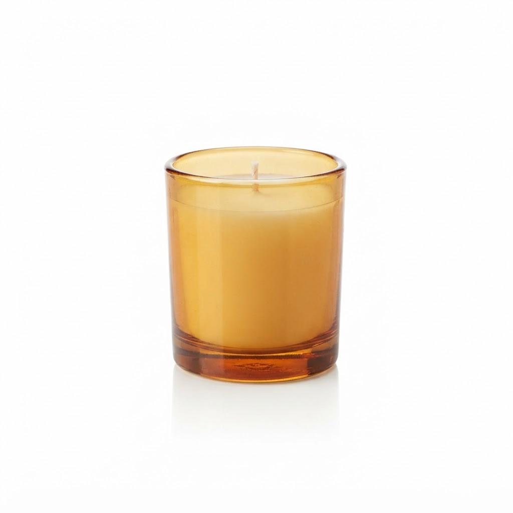 Amber Glass Votive Candles
