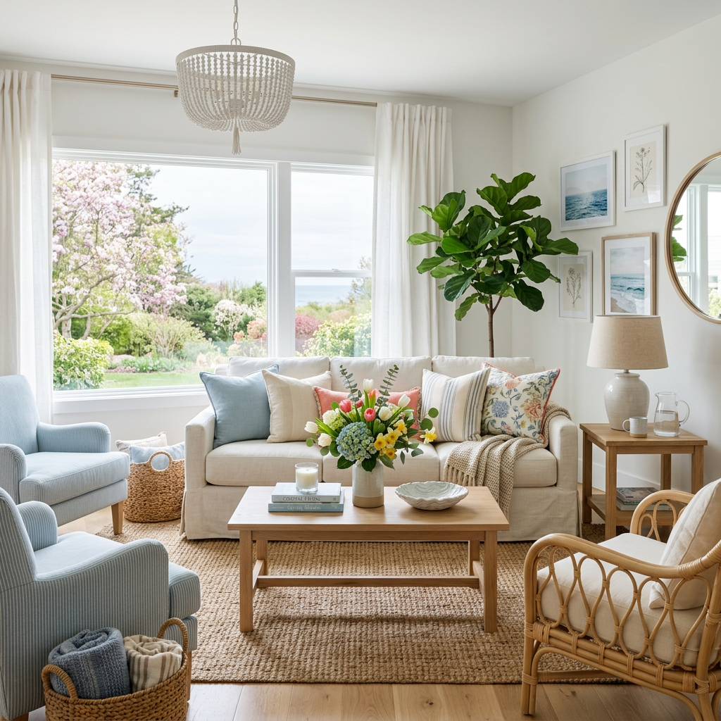 Coastal Spring Living Room