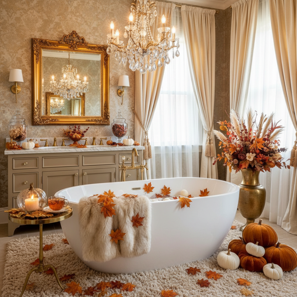Glam Fall Master Bathroom
