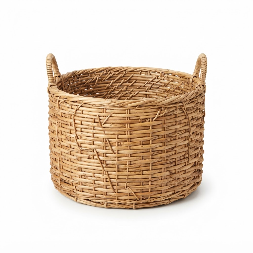 Handwoven Rattan Storage Basket