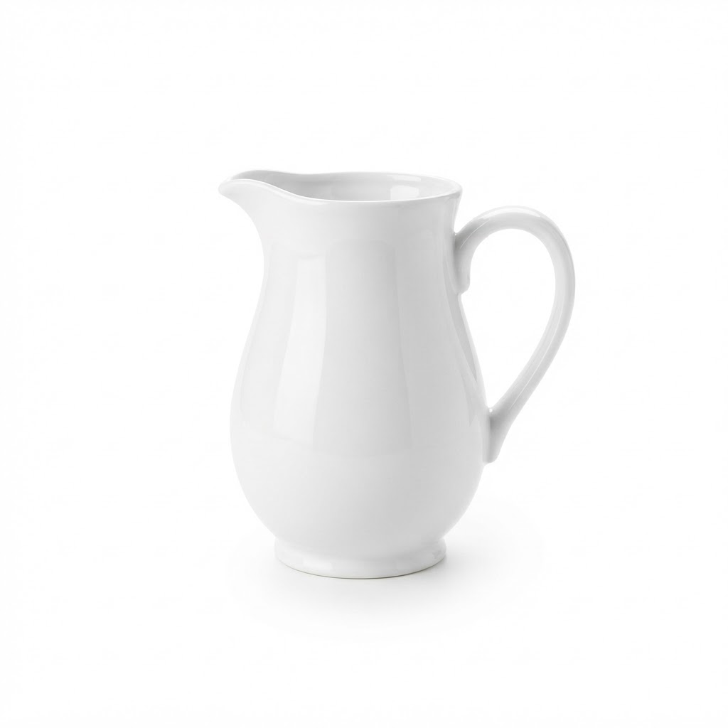 White Ceramic Pitcher Vase