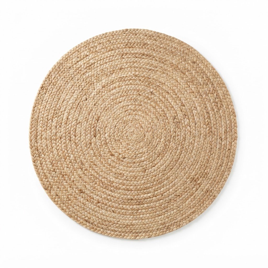 Round Natural Jute Area Rug