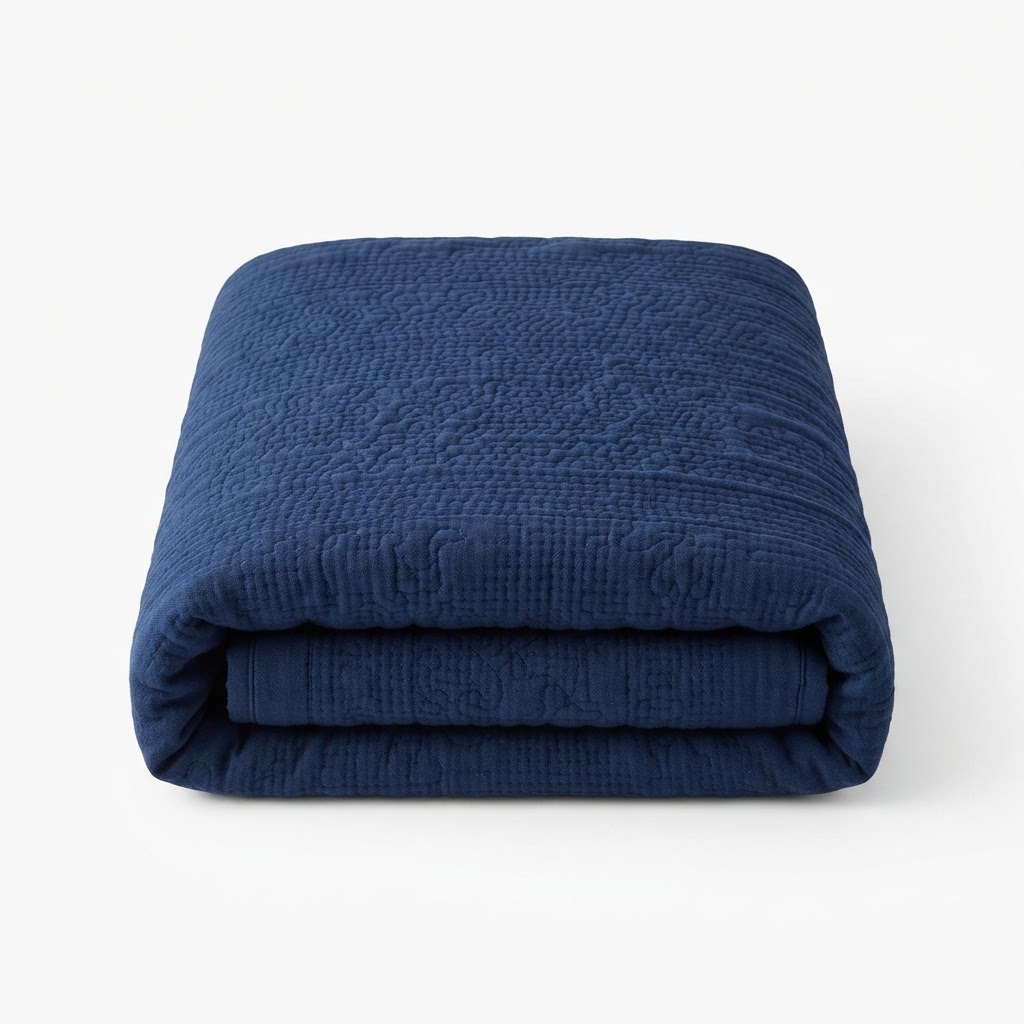 Navy Blue Cotton Quilt