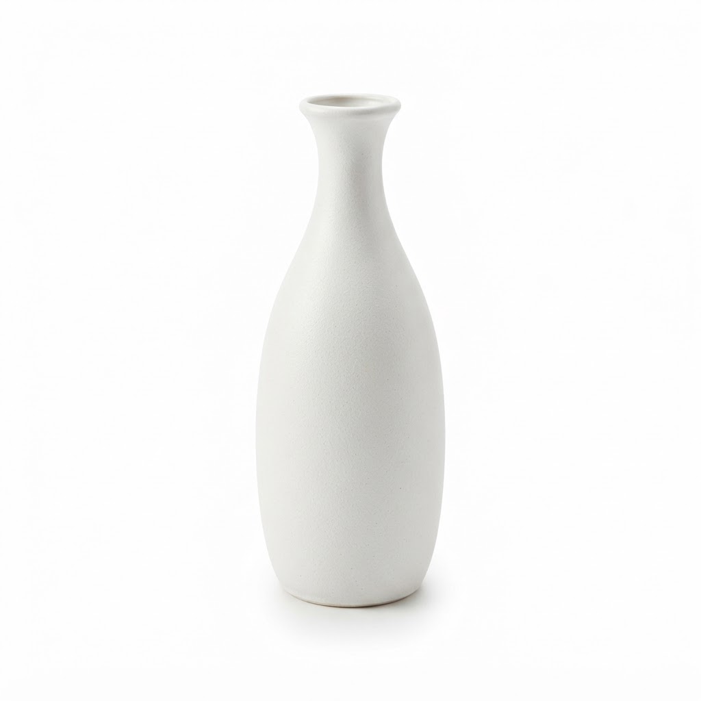Matte White Ceramic Tall Vases