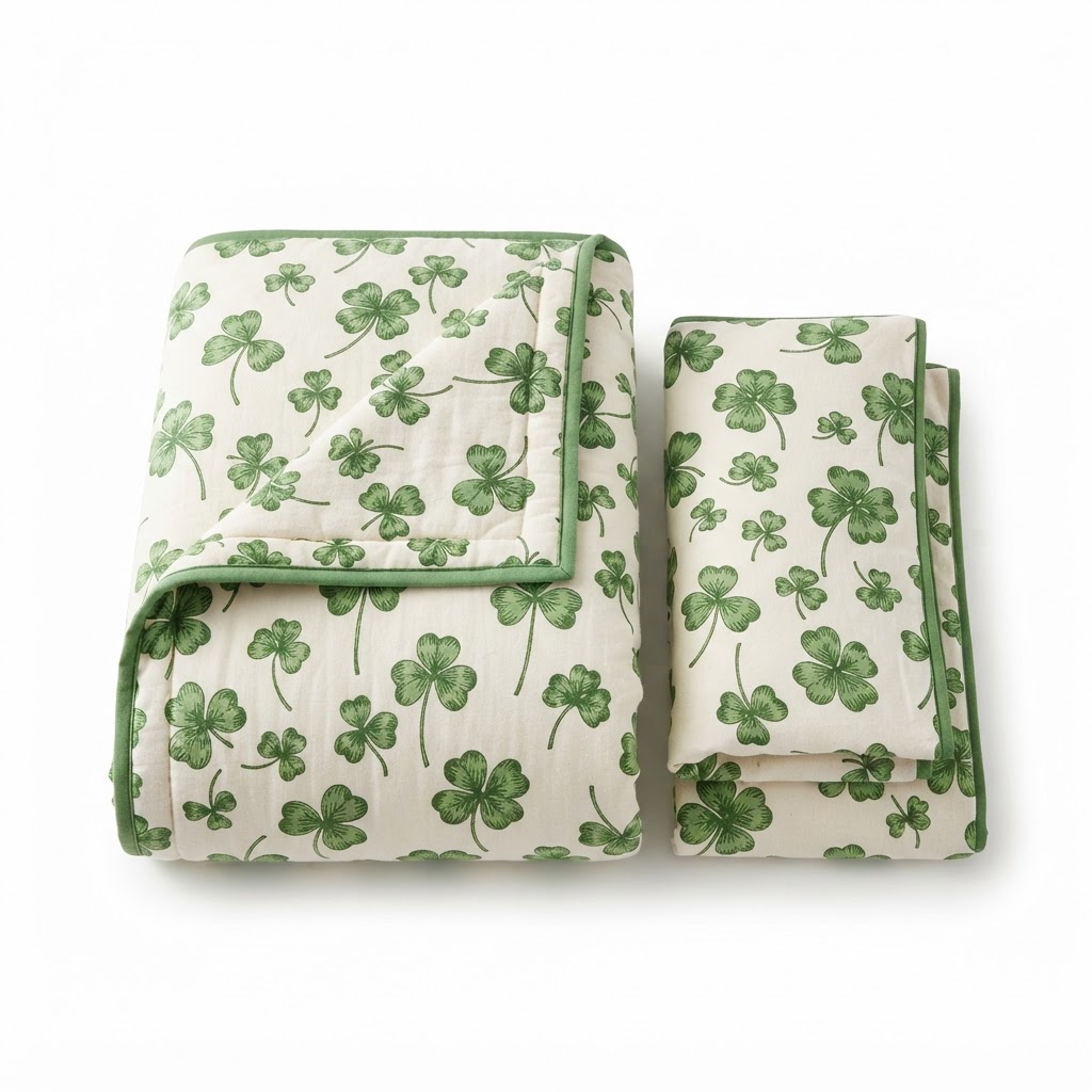 Shamrock Cotton Quilt Set