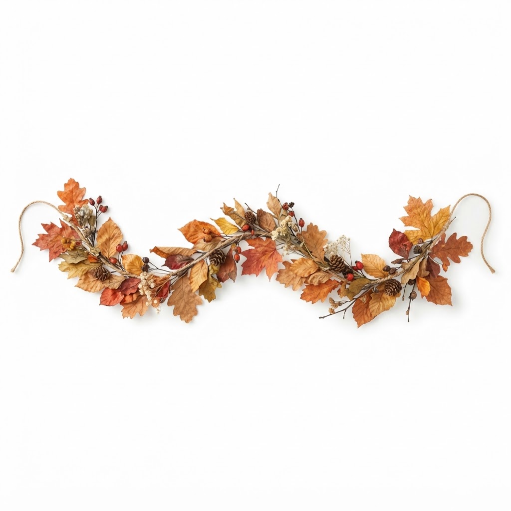 Dried Fall Foliage Garland
