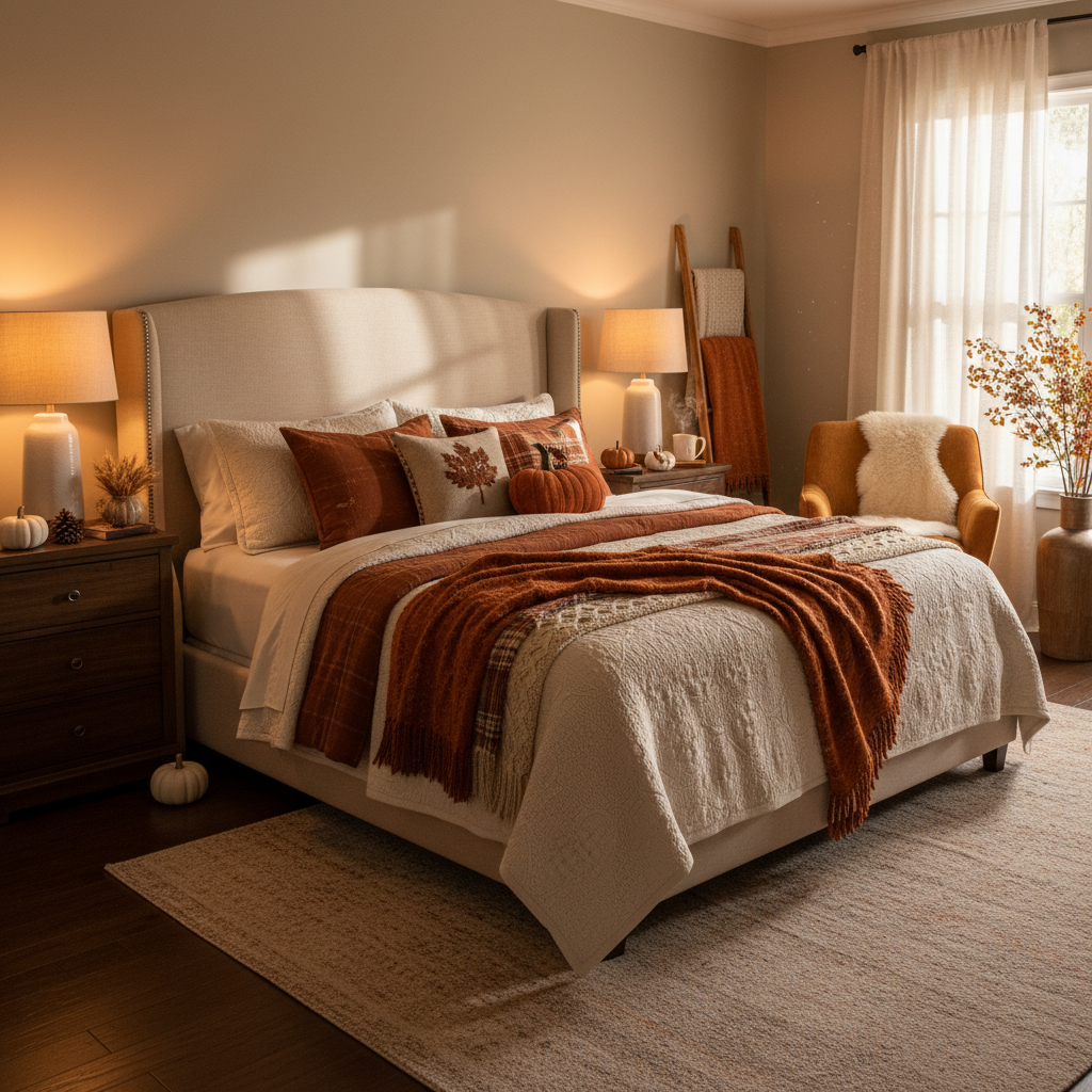 Country Fall Master Bedroom