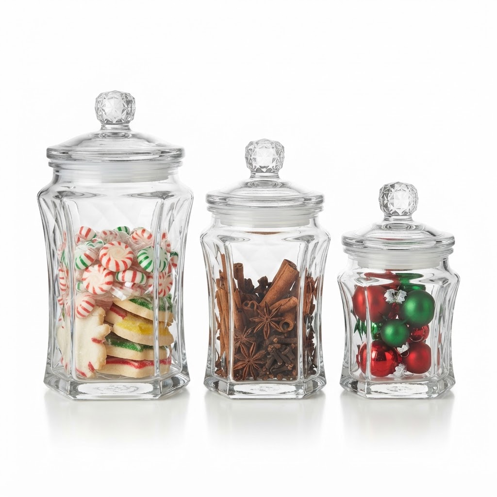 Transitional Glass Jar Canister Set