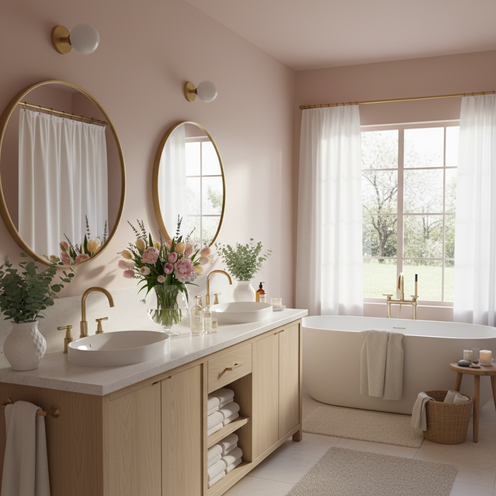 Minimalist Spring Master Bathroom