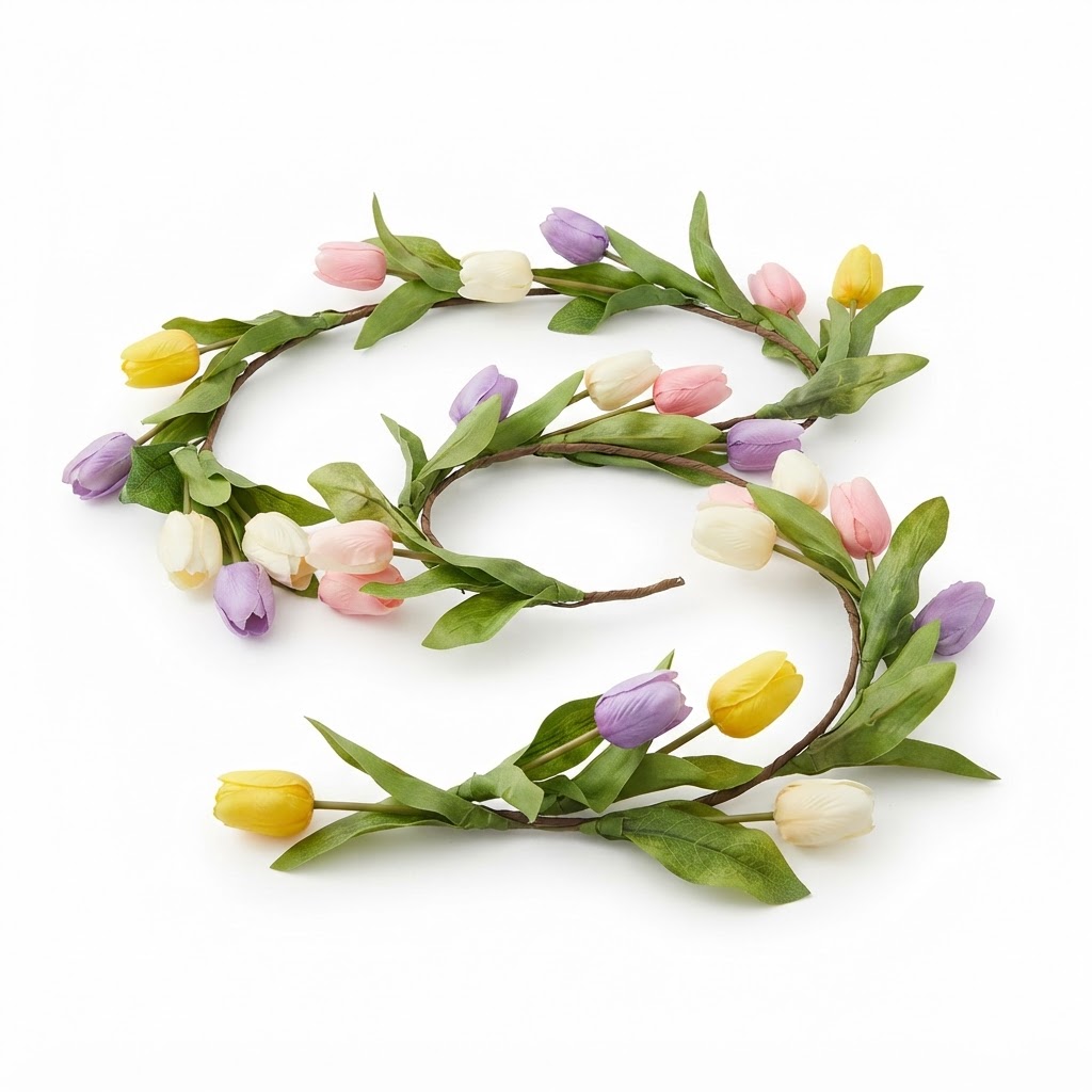 core Faux Spring Tulip Garland