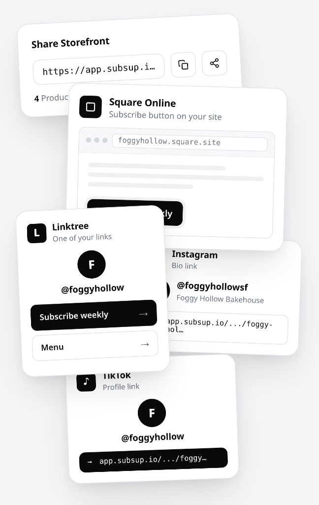 Share your storefront link
