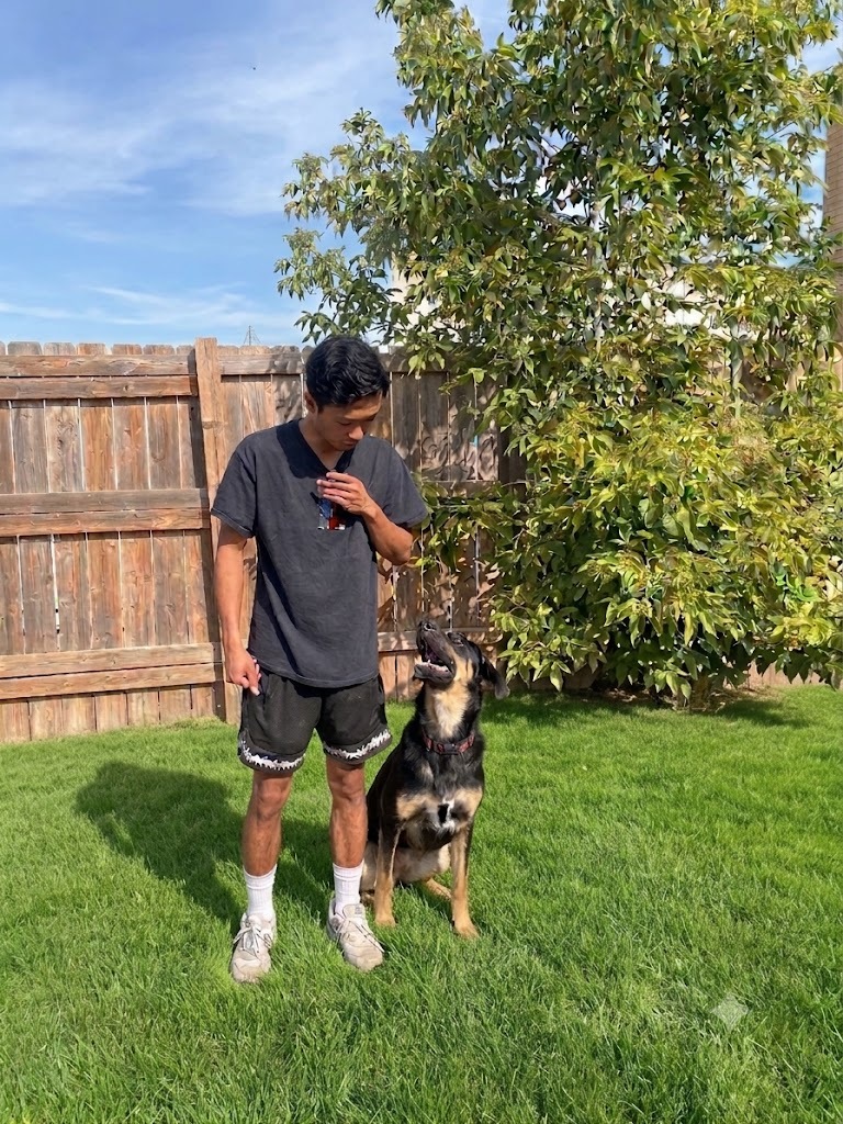 Horace, owner of Ruffstar, with Nyla