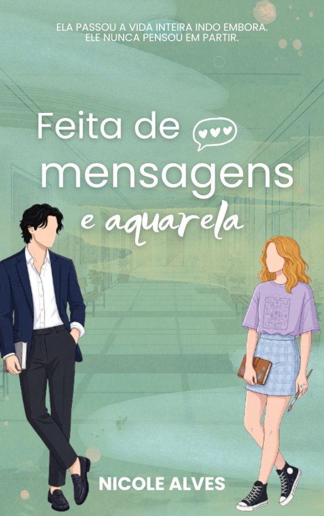 Capa do livro Feita de mensagens e aquarela