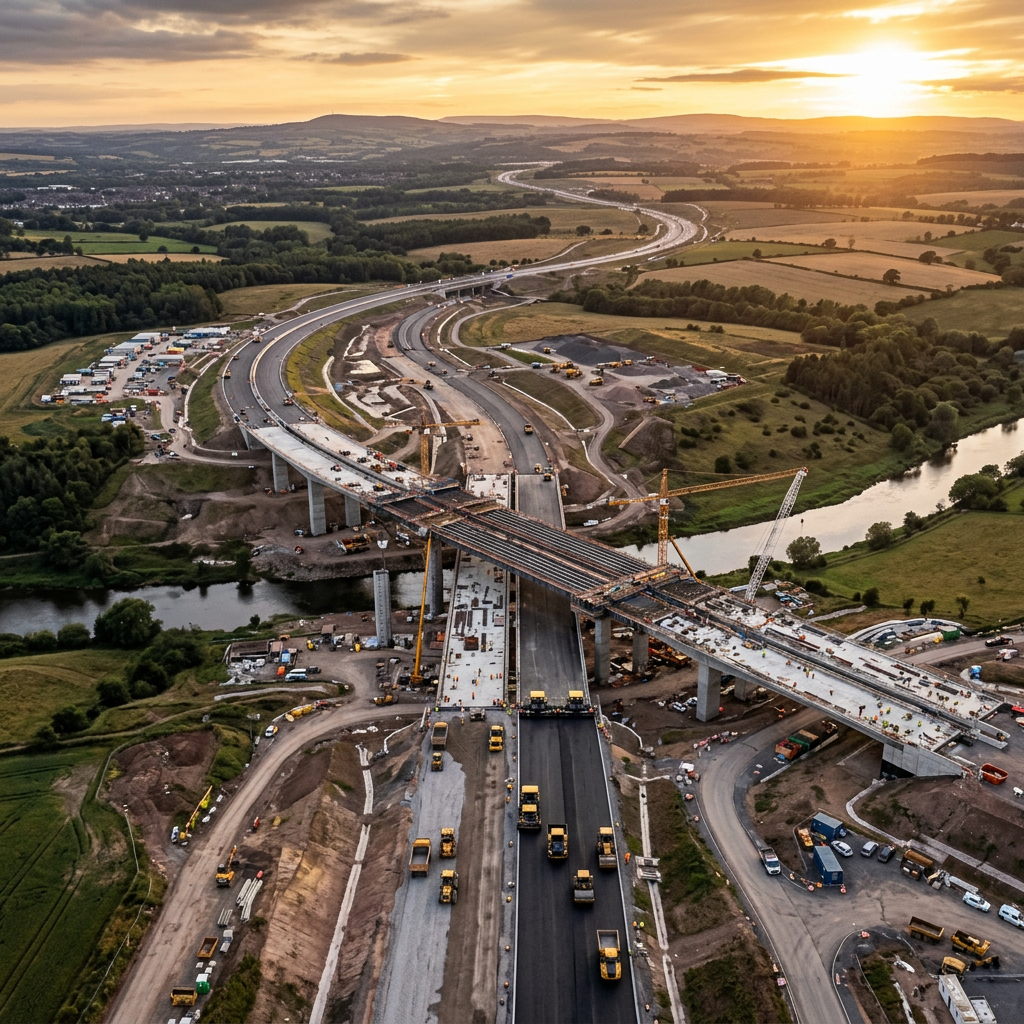 Aerial view of major infrastructure project — South Consultants global reach