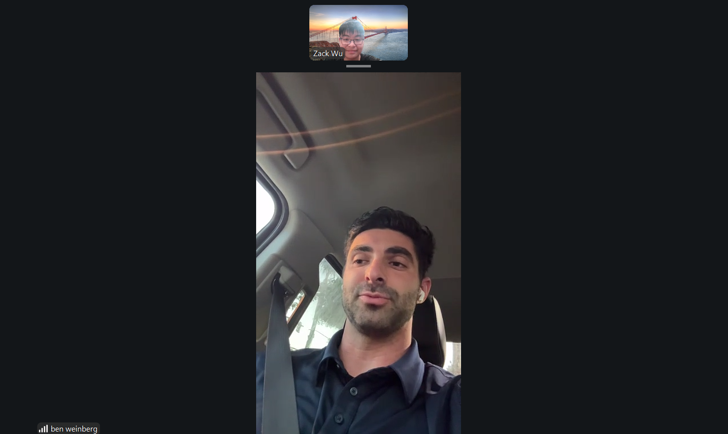 Ben Weinberg during the video interview