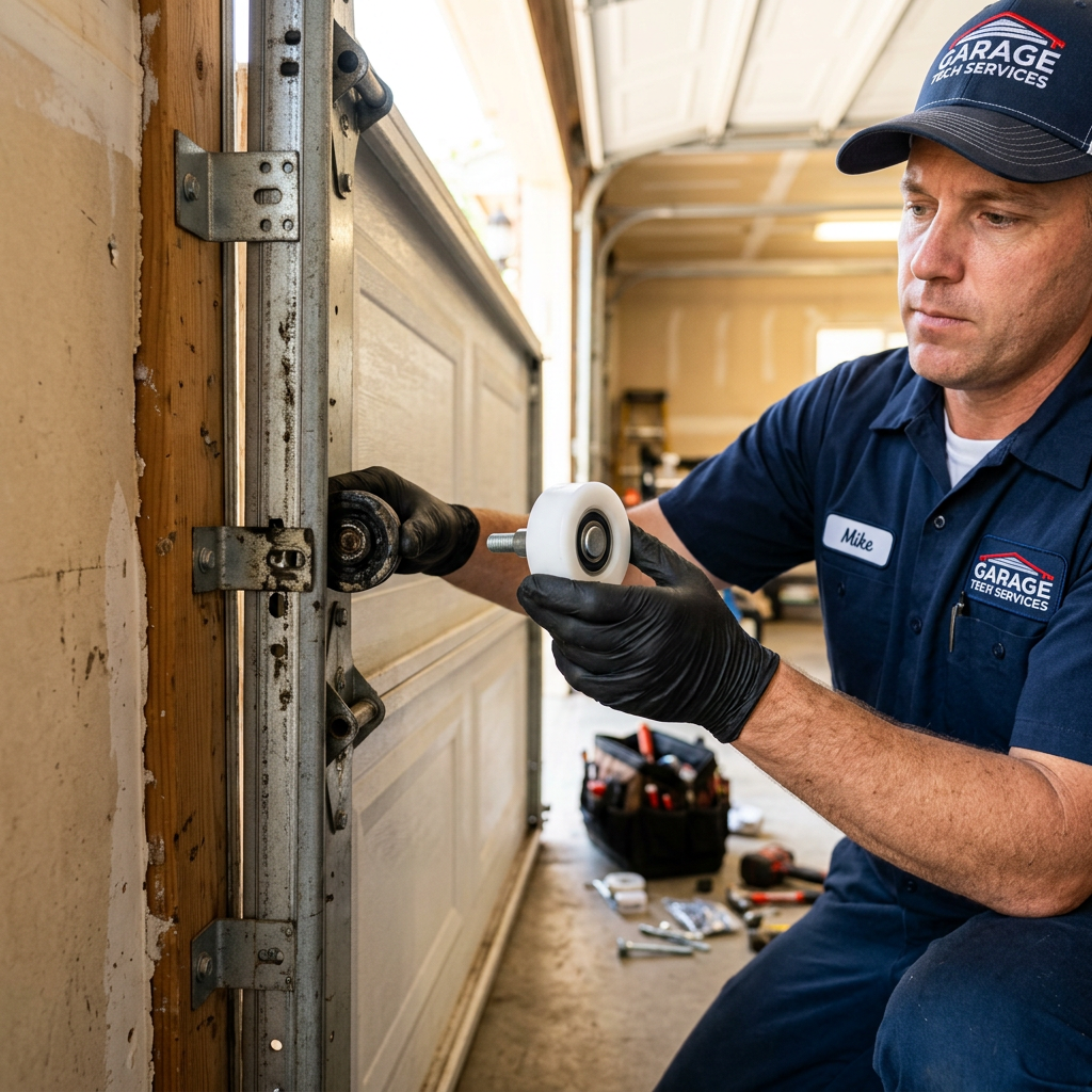 Roller Replacement – Quieter, Smoother Door Movement in Kent and Seattle area