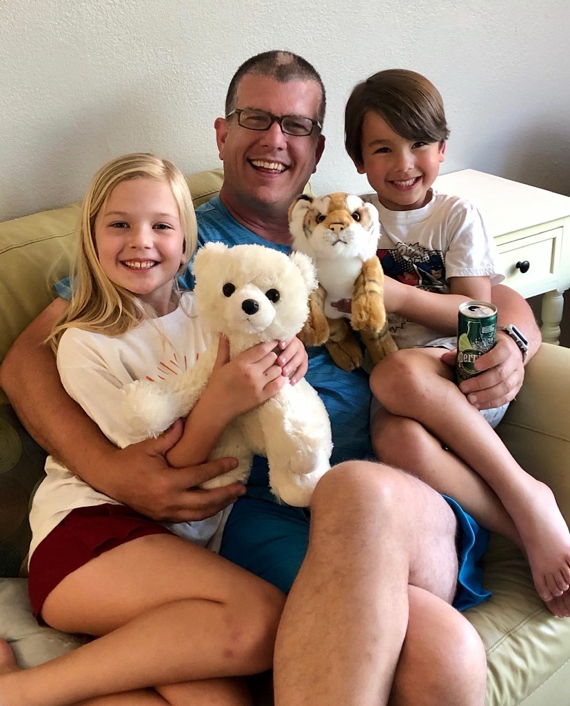 Shawn with his children