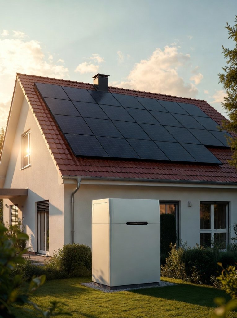 Wärmepumpe am Haus