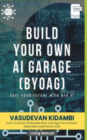Build Your Own AI Garage (BYOAG) book cover by Vasudevan Kidambi