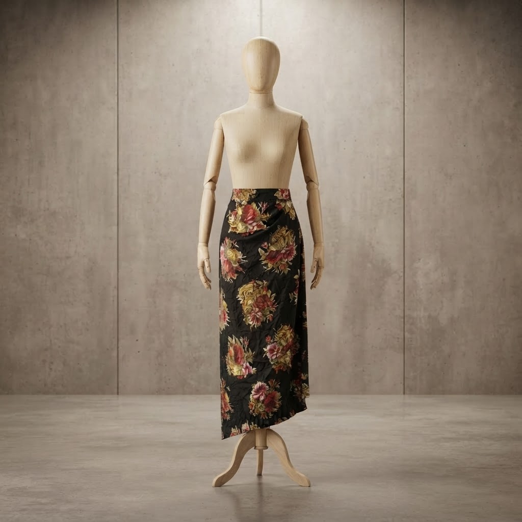 Vintage Studio C Floral Print Maxi Skirt