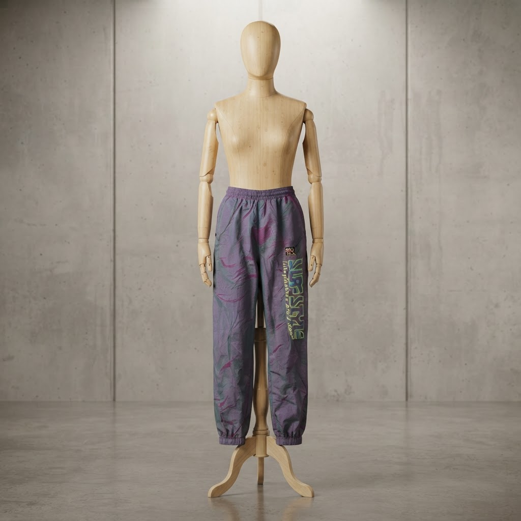 Vintage 90s Surf Style Interplanetary Windbreaker Track Pants 